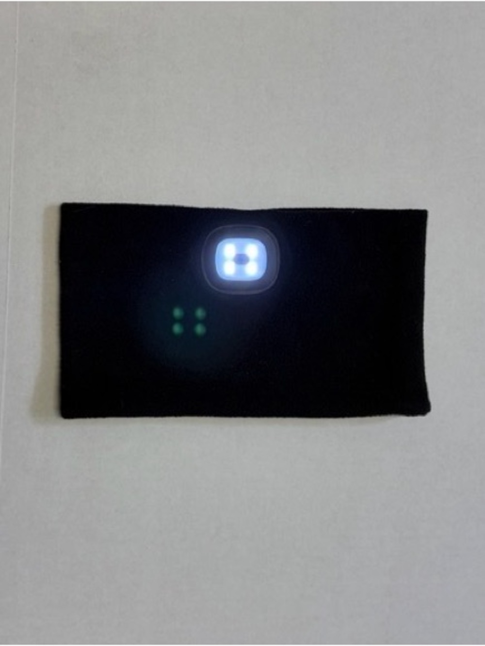 Sleek Black head band with light